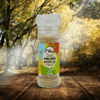 Dimljena morska sol - z lesom hikorija, mlinček 113 g