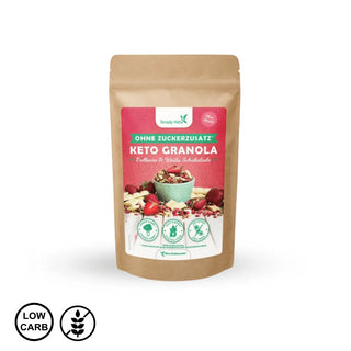 KETO granola - jagoda in bela čokolada 250g