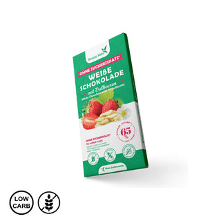 Low carb bela čokolada z jagodami 125 g