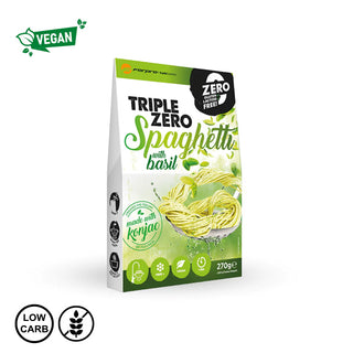 Špageti z baziliko iz konjak moke